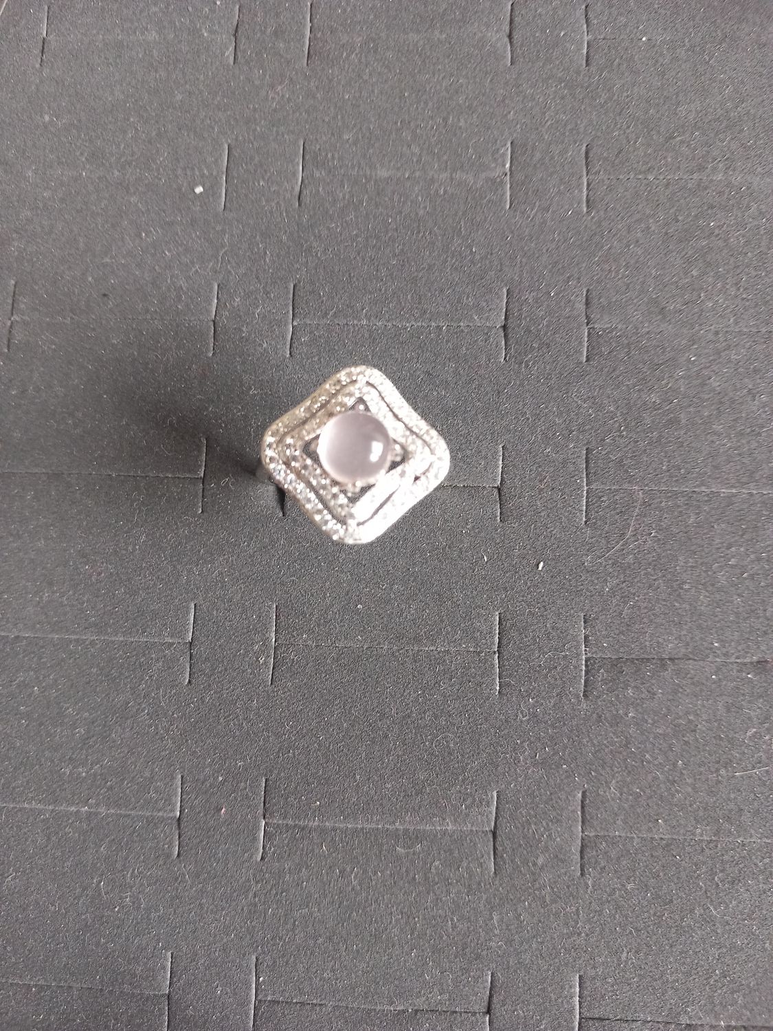 BAGUE ARGENT 925 QUARTZ ROSE REGLABLE