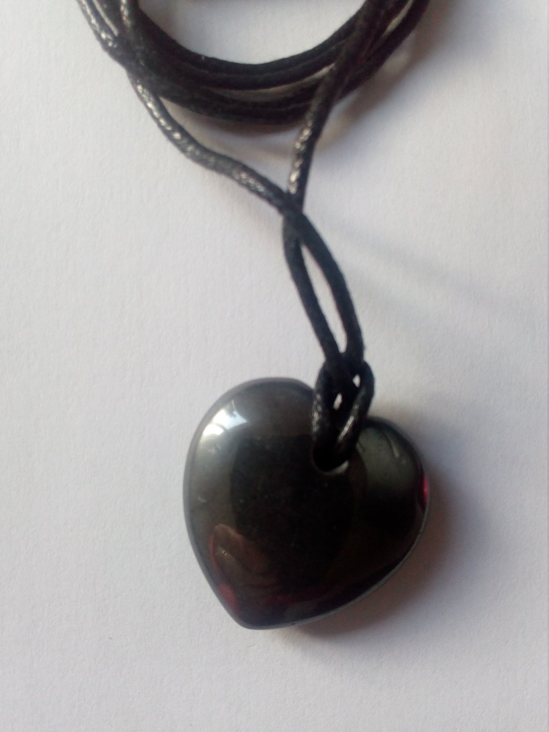 COLLIER COEUR HEMATITE