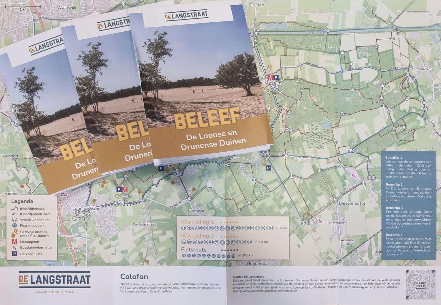 Routekaart De Loonse en Drunense Duinen