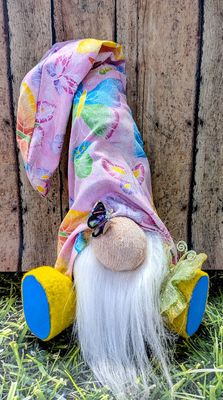 Pink Butterfly Gnome