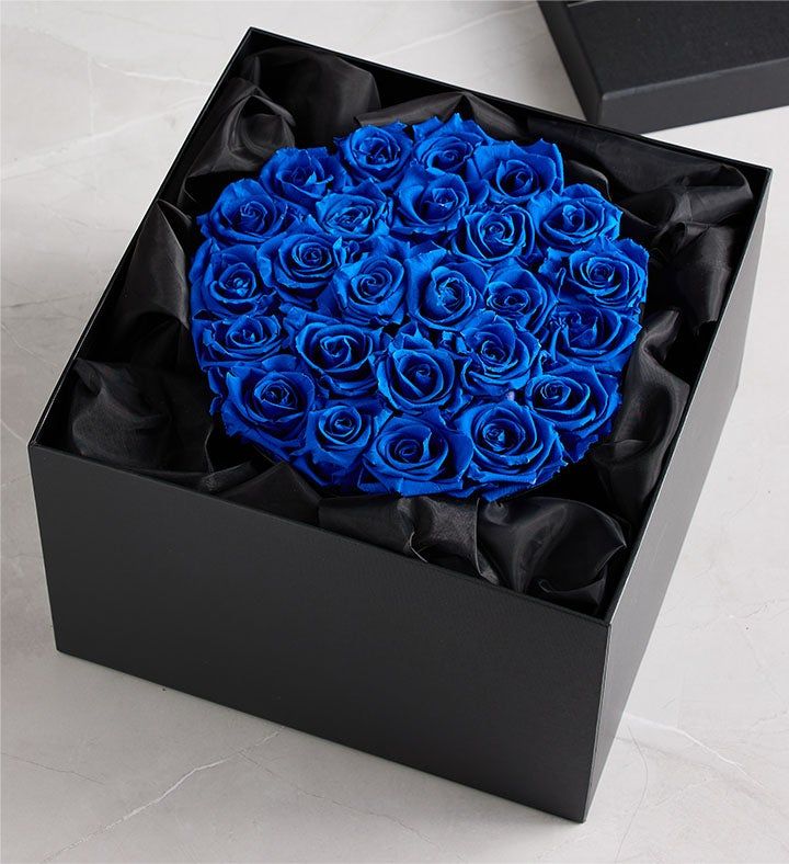 Magnificent Roses® Preserved Blue Velvet Roses