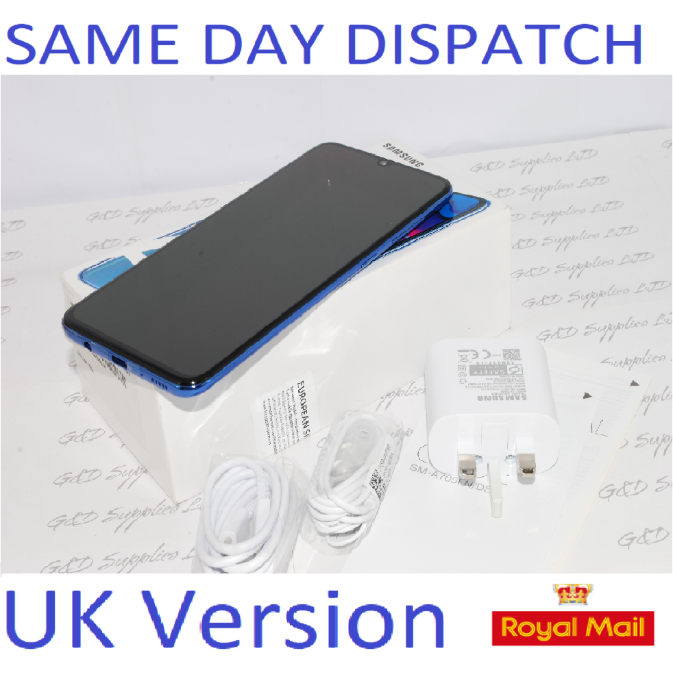 NEW SAMSUNG GALAXY A70 SM-A705F 128GB 2019 4G Blue NFC Dual Sim UNLOCKED  UK Version