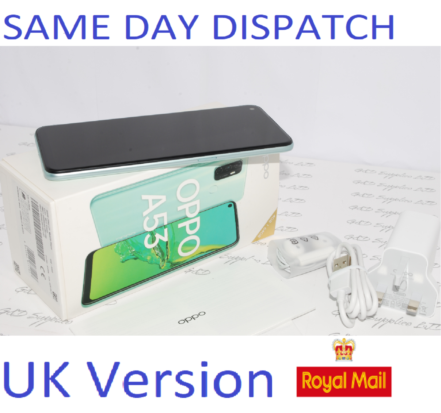 OPPO A53 64GB SIM-free Smartphone 6.5" NFC Touchscreen Dual Sim Unlocked Mint UK version #