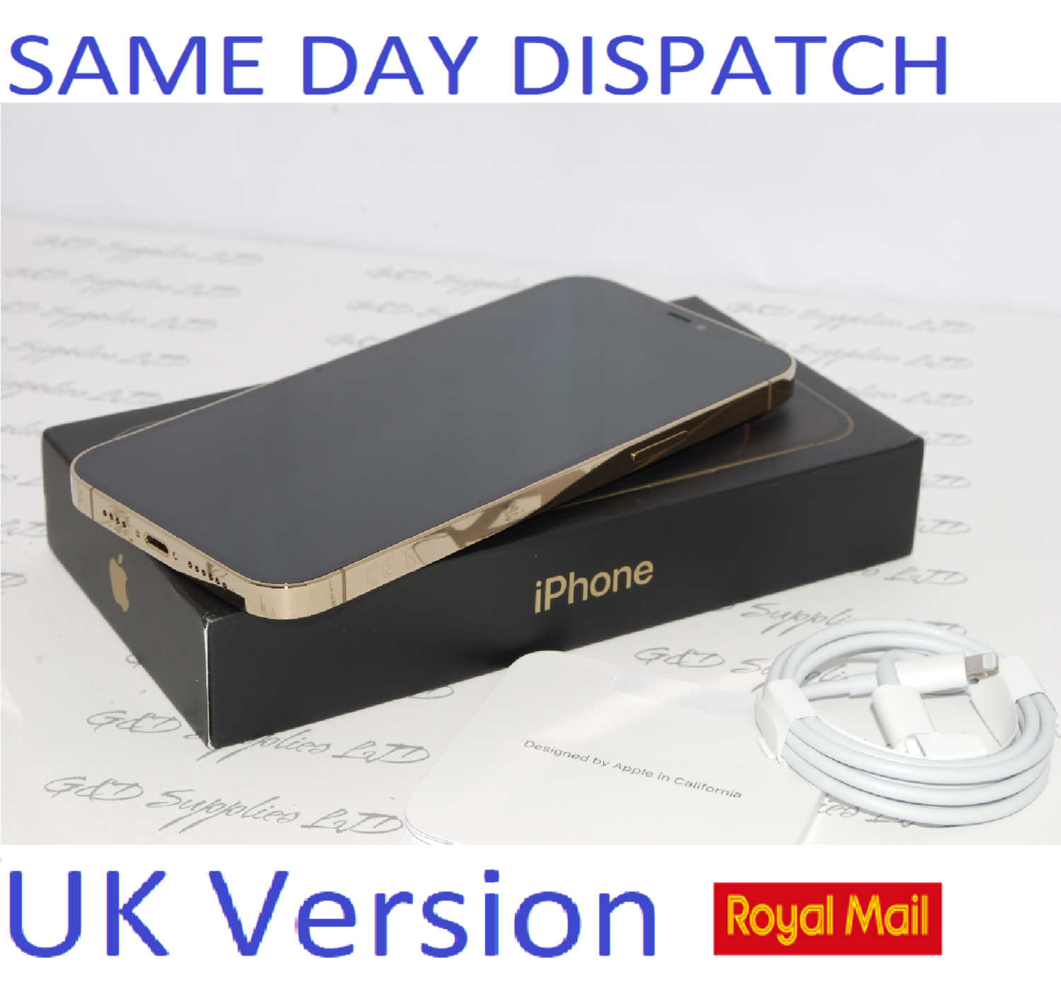 NEW Condition Apple iPhone 12 Pro MAX MGD93B/A 128GB Gold Unlocked Sim-free 12MP UK Version  #