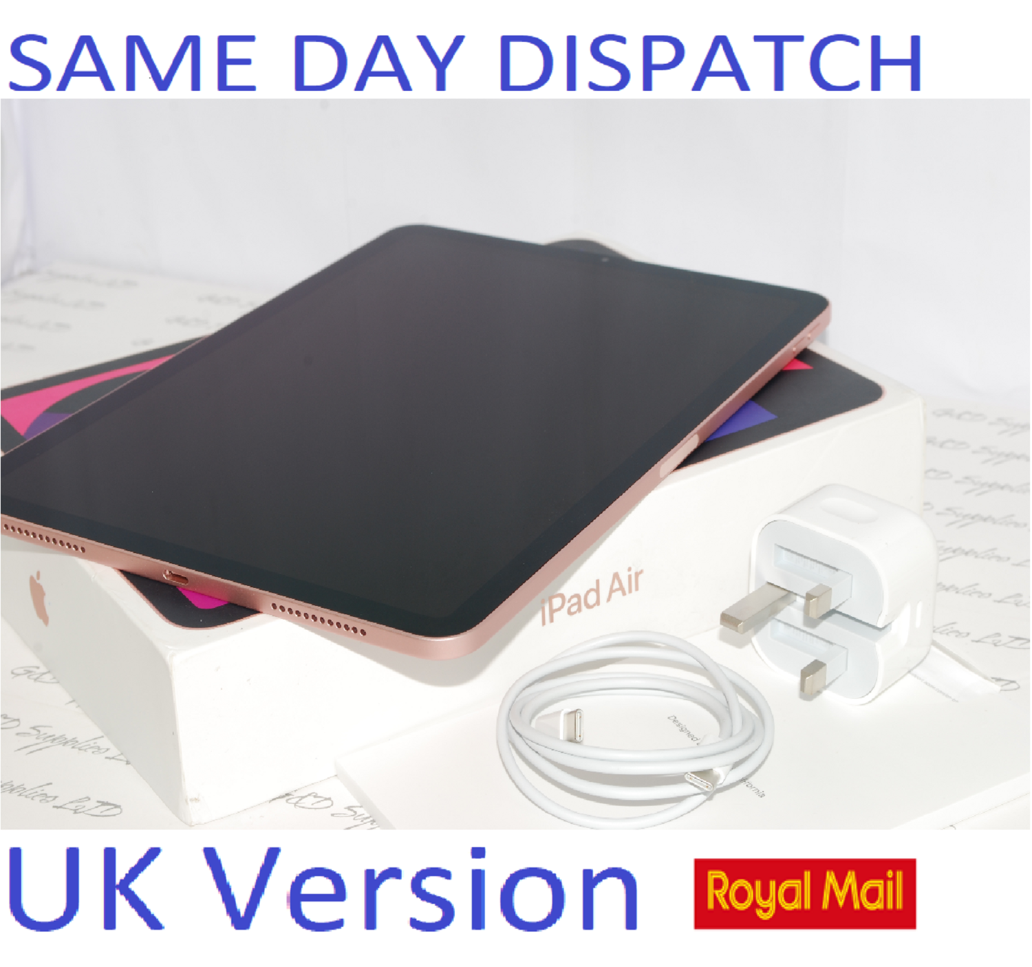 Apple iPad Air 4th Gen. 64GB, Wi-Fi, 10.9" MYFP2B/A  Rose Gold UK Version #