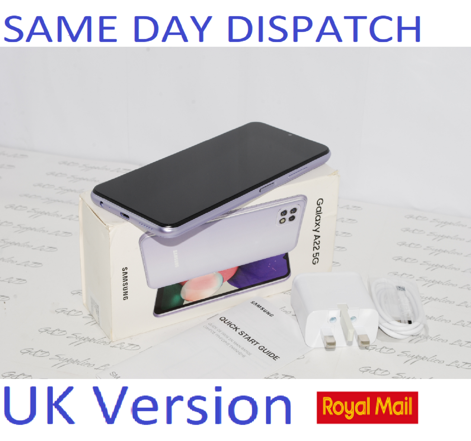 Samsung Galaxy A22  Unlocked 64GB 5G Dual SIM NFC Smartphone Violet UK Version #