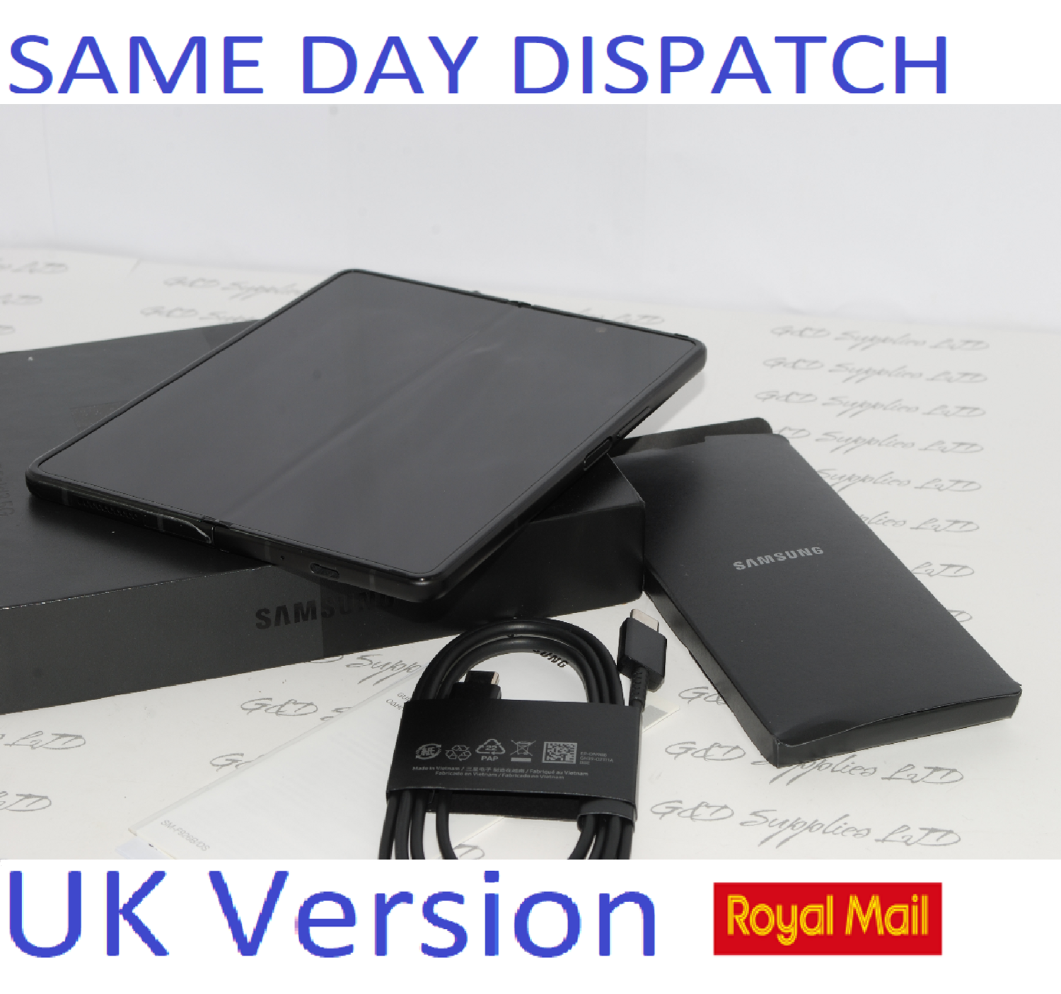 Samsung Galaxy Z Fold3 (5G) 512GB SM-F926B/DS Black Unlocked New Condition UK Version #