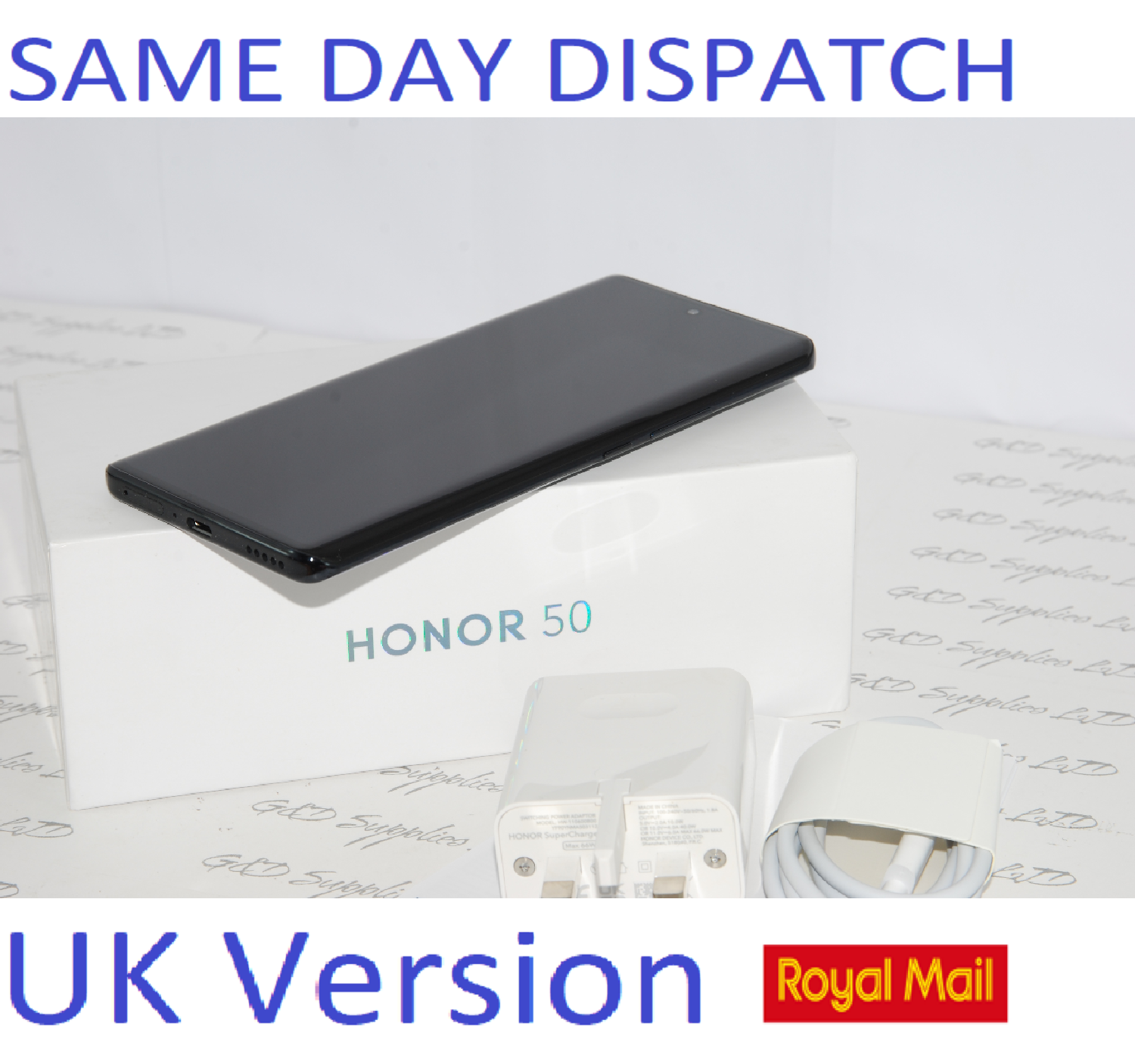 HONOR 50 Smartphone SIM Free 256GB 8GB Ram Midnight Black 5G UK version #