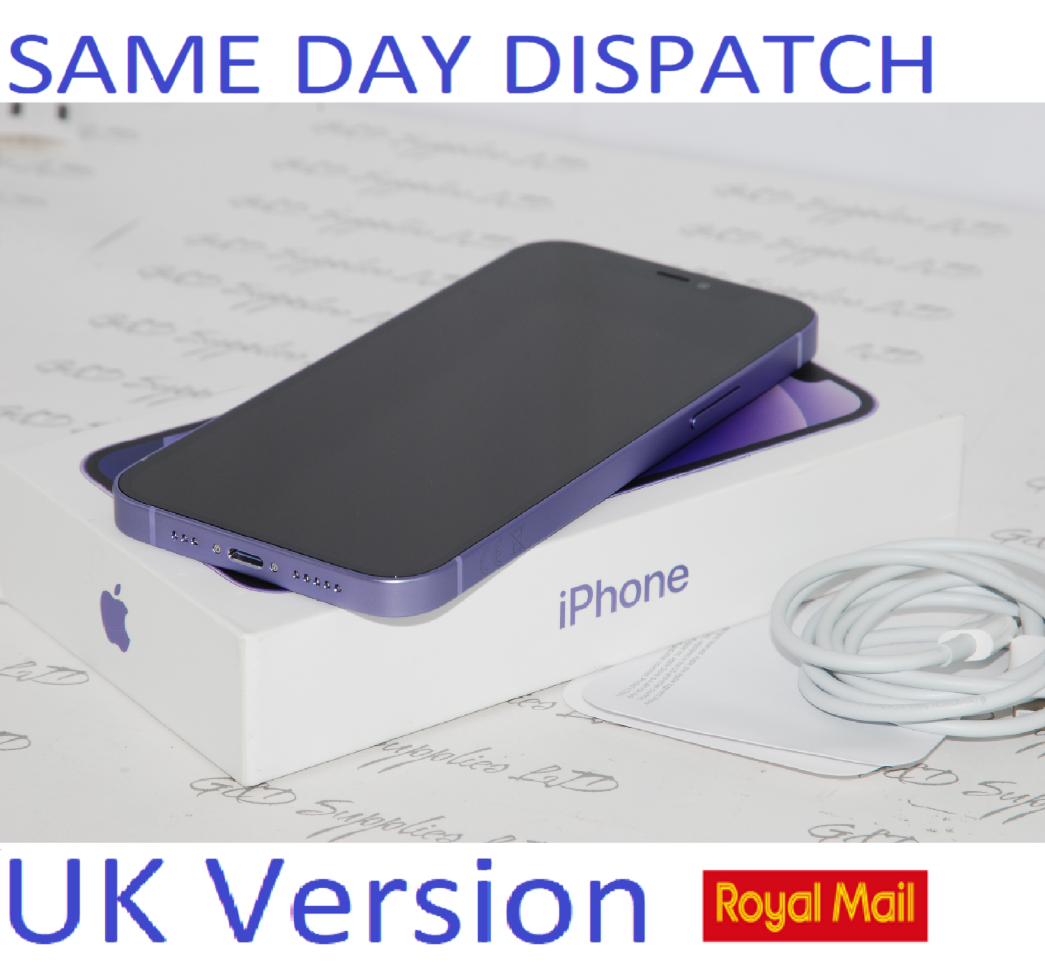 APPLE iPhone 12 64GB 6.1" 5G SIM-free Unlocked 12MP purple MGJD3B/A UK Version NEW CONDITION