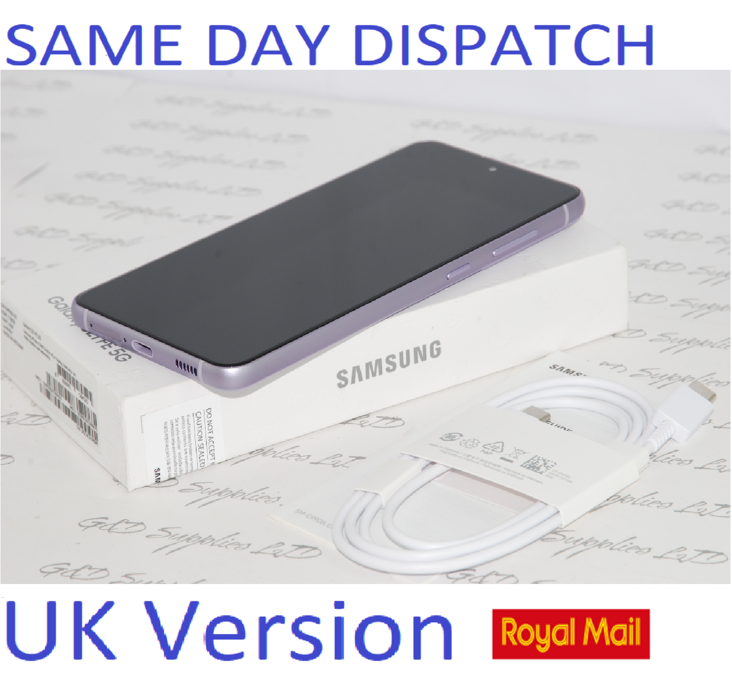 New condition SAMSUNG S21 FE 5G 128GB SM-990B/DS 128GB Lavender unlocked Dual Sim UK Version