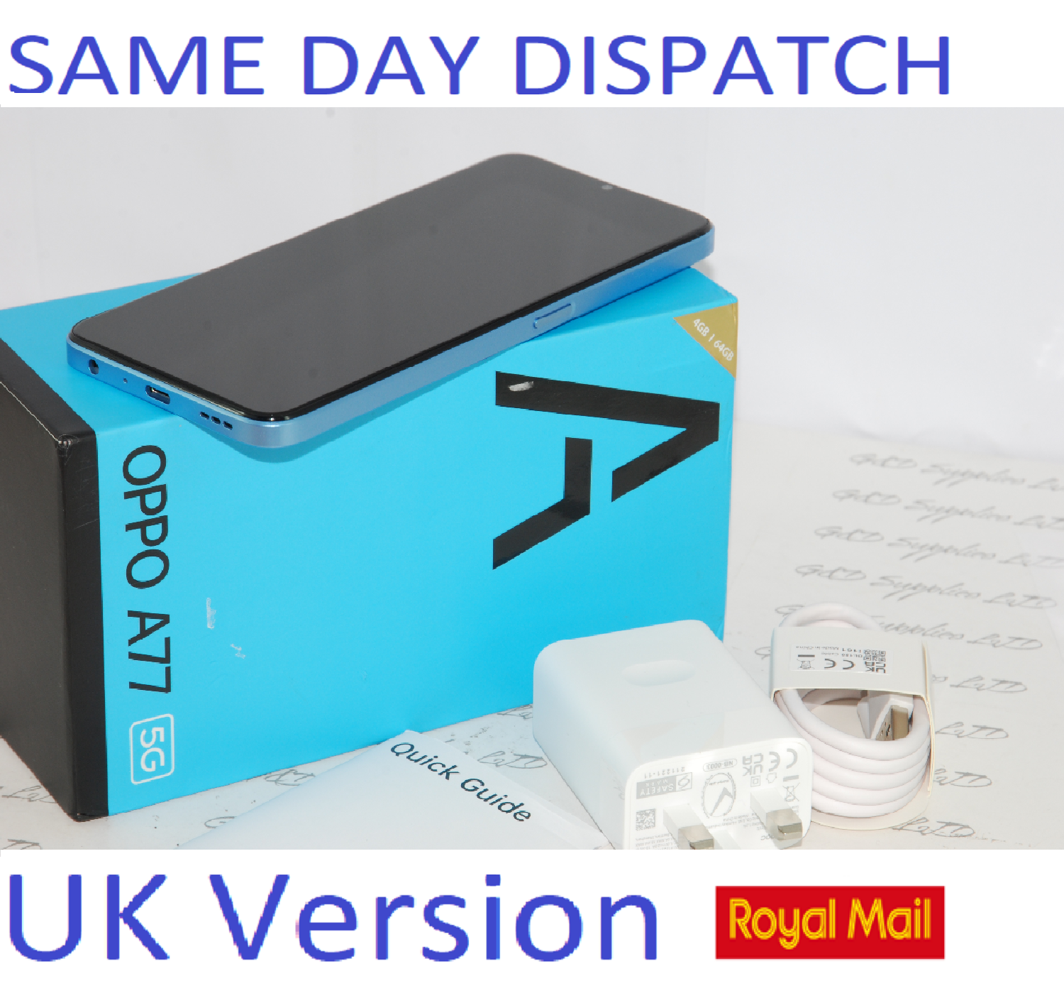 OPPO A77 5G Mobile Smart blue 64GB NFC  Dual Sim Unlocked UK version #