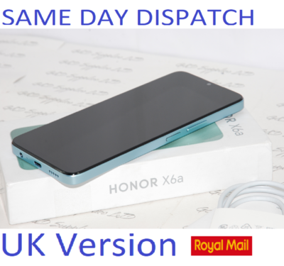 Honor X6a 4G 6.56" 4GB 128GB Unlocked Android Cyan Lake New condition UK version NFC