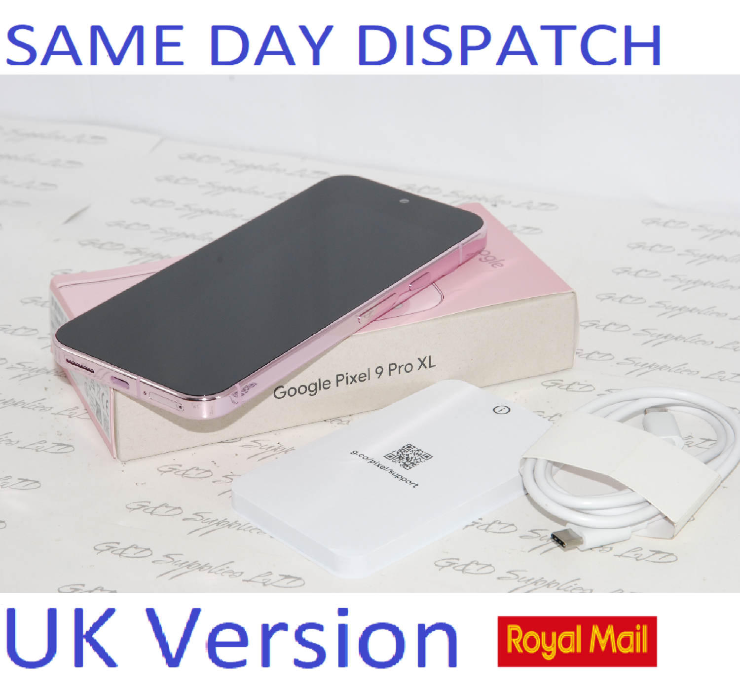 ! Google Pixel 9 Pro XL Mobile Phone 256GB (Unlocked)  Rose Quartz 5G Sim-free UKversion