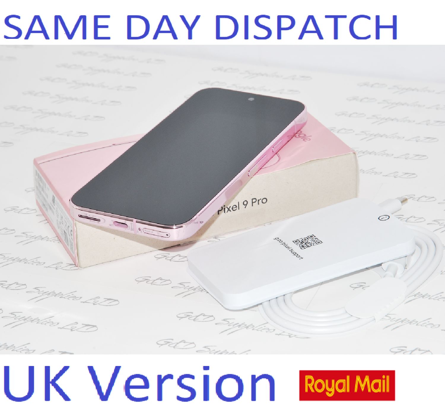 Google Pixel 9 Pro Mobile Phone 128GB (Unlocked)  Rose Quartz,  5G Sim-free UK version New Condition