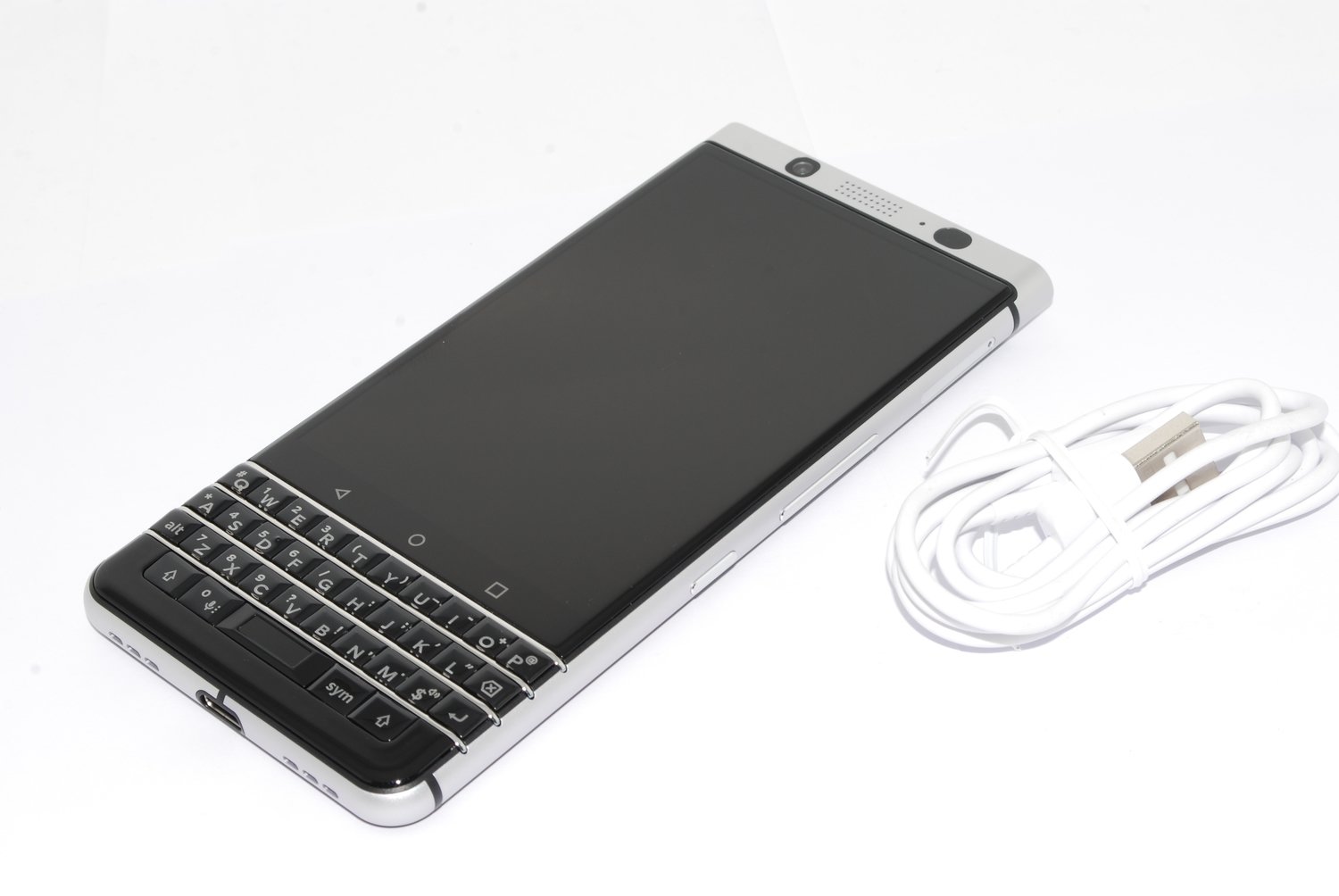 BlackBerry KEYone 32GB Silver Android Smartphone Unlocked 3GB RAM 12MP NO BOX #