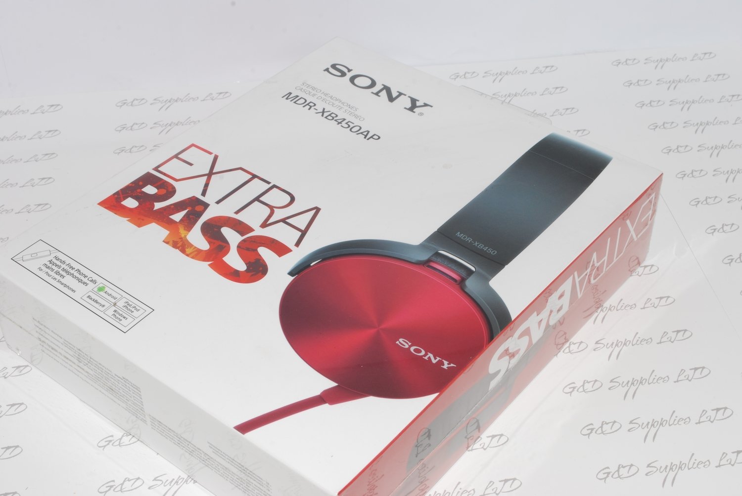 Sony MDR-XB450 Xtra Bass Overhead Headphones - RED  UK STOCK