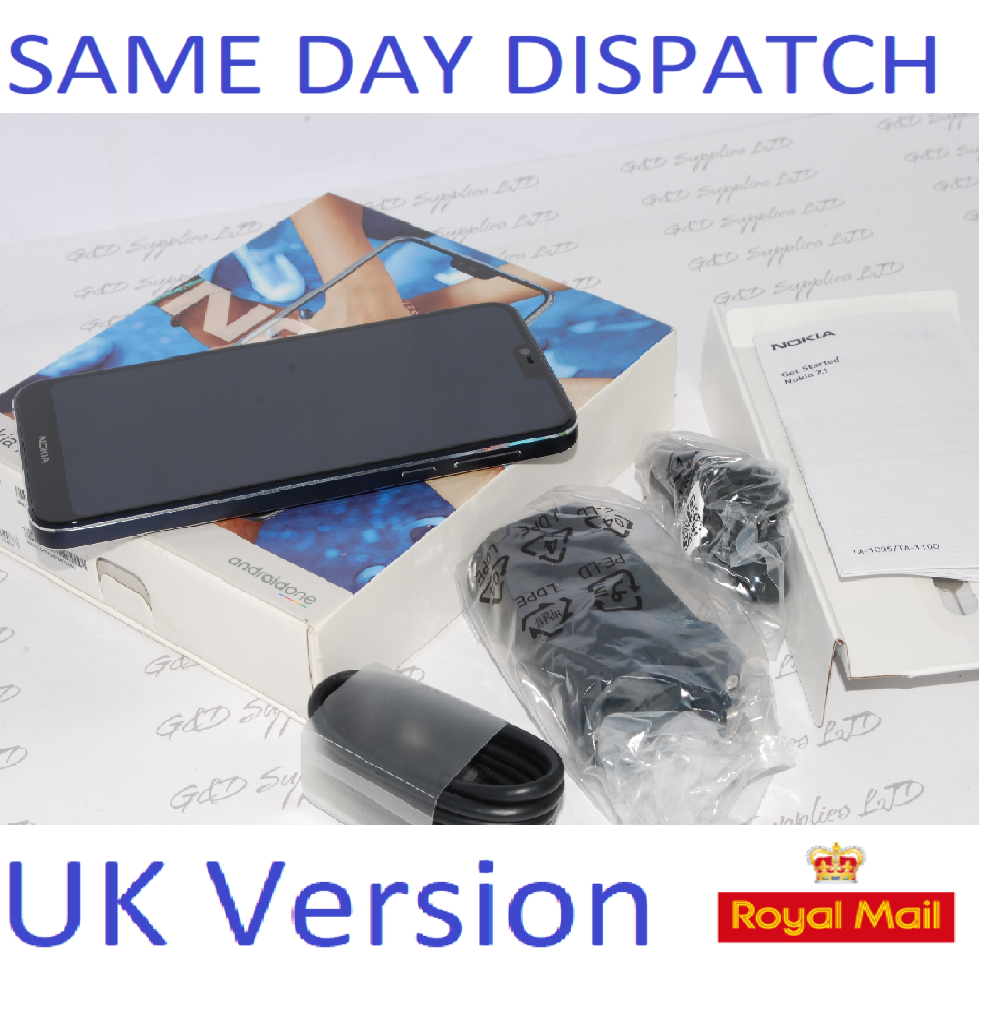 New Nokia 7.1 Blue 5.8" 32GB 1.8GHz Octa Core LTE Android 8 UNLOCKED SIM-Free 3G 4G UK STOCK