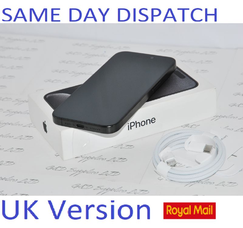 ## Apple iPhone 15 Pro 5G 128GB SIM-Free Unlocked BLACK Mint Condition #