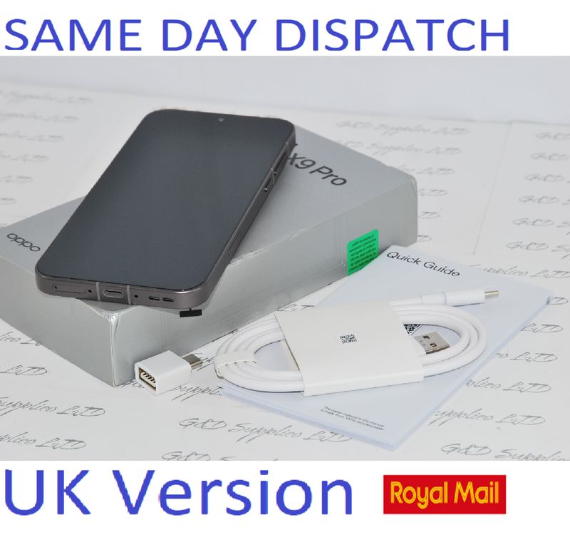 OPPO Find X9 Pro 5G 6.7" Dual SIM 16GB 5G 16GB RAM 512GB  Charcoal UK version NEW Condition #