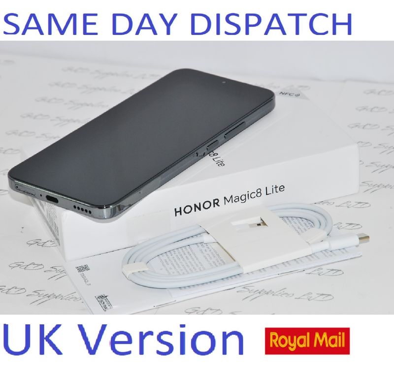 Honor Magic8 Lite 5G Dual Sim 512GB + 8GB Black New condition UK version #