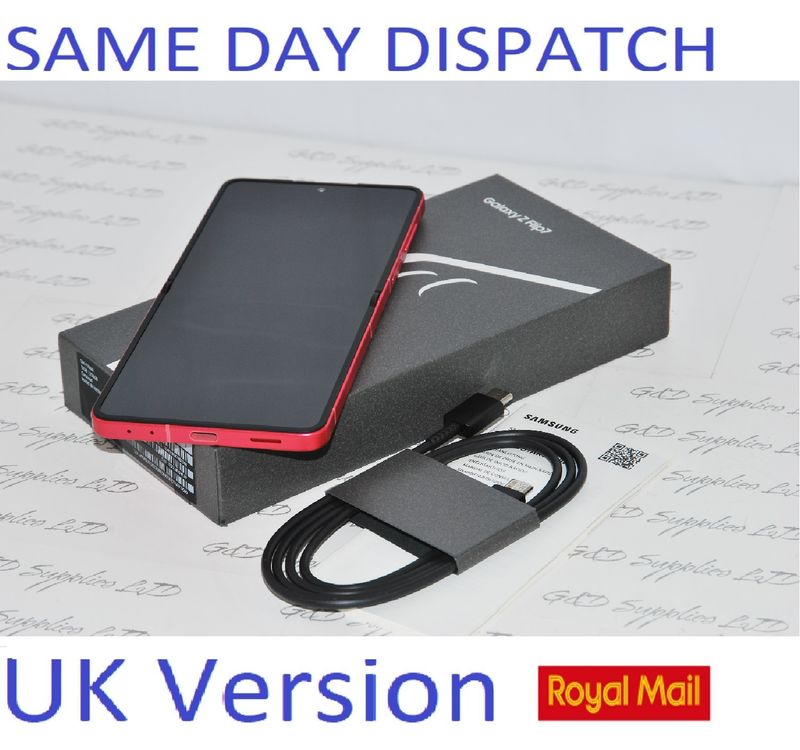 Samsung Galaxy Z Flip7 5G Mobile Phone 256GB UNLOCKED Coral red New condition UK Version