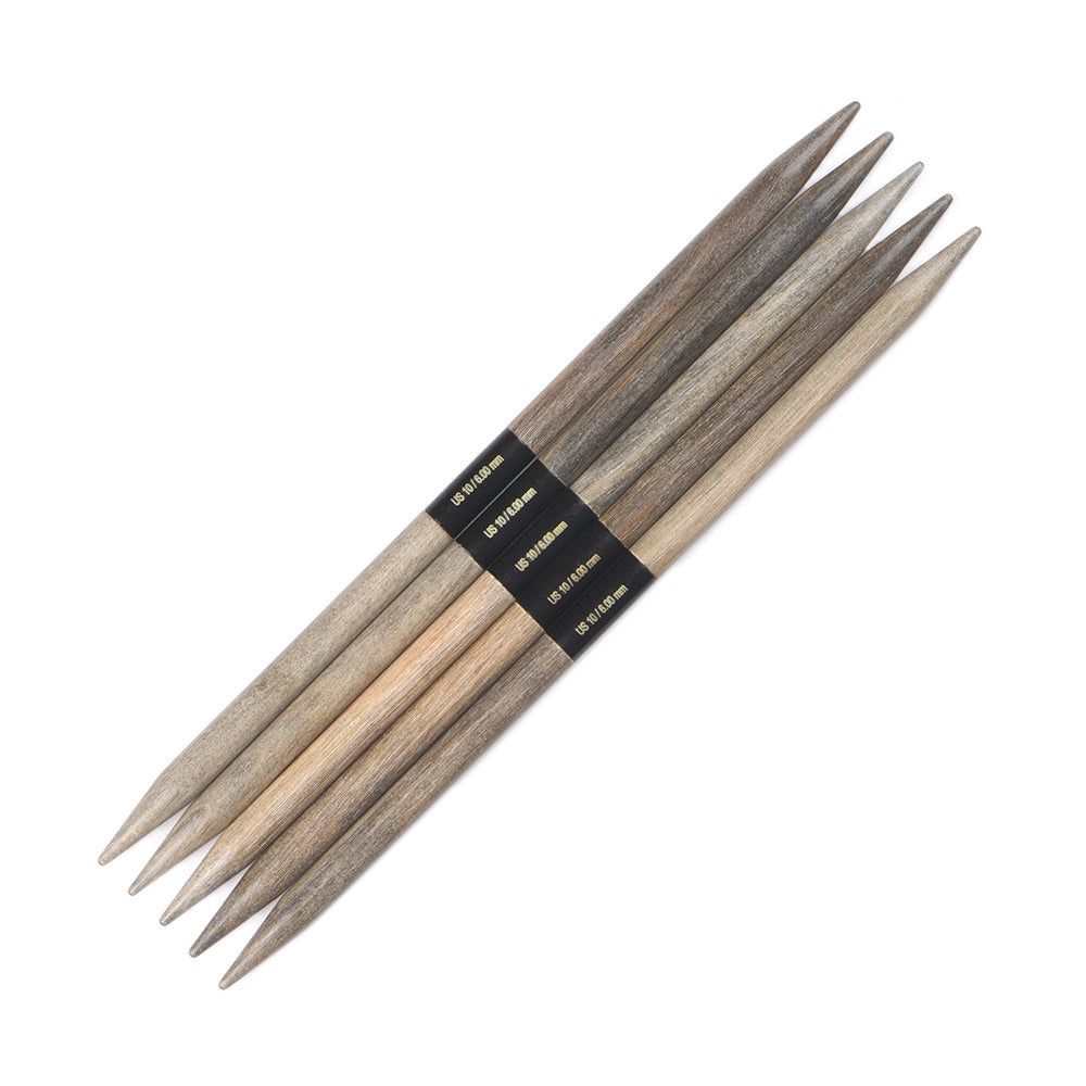 Lykke - Driftwood DPNs, Length: 6", US Size: 2