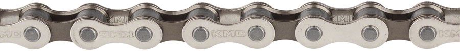KMC S1 Chain - Single Speed 1/2&quot; x 1/8&quot;, 112 Links, Silver/Black