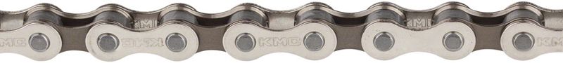 KMC S1 Chain - Single Speed 1/2&quot; x 1/8&quot;, 112 Links, Silver/Black
