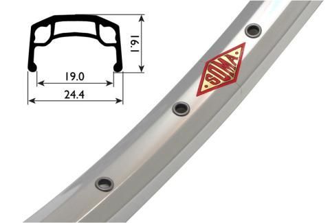 soma weymouth rim 650b 36h polished