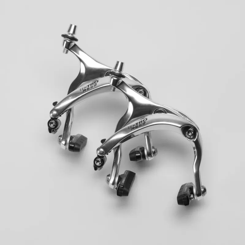 Tektro R559 Long Reach Road Calipers 55-73mm Nutted Mounting Bolts, Silver