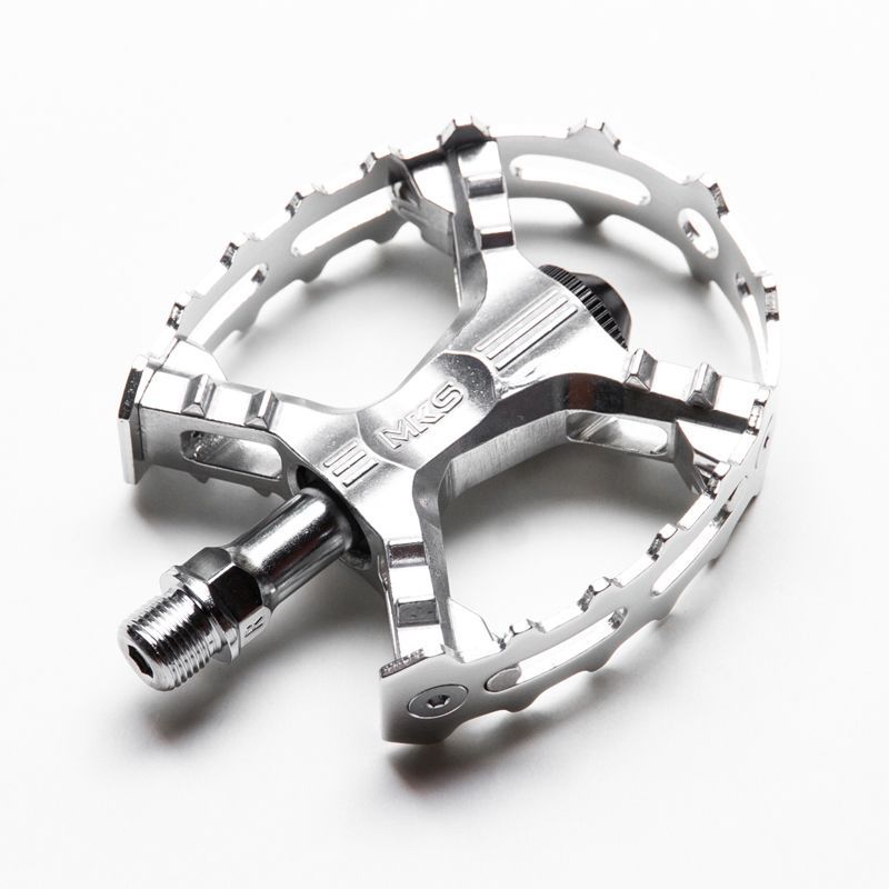 MKS XC-III MTB PEDALS 9/16&quot; SILVER CAGE/BODY