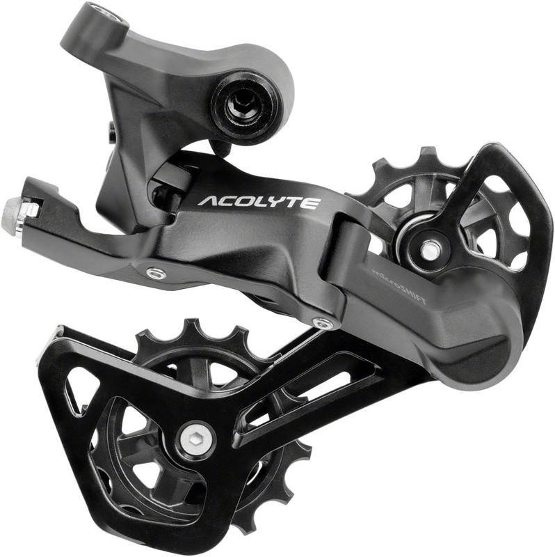 microSHIFT Acolyte RD-M5180M-B Rear Derailleur - 8 Speed, Medium Cage, Black