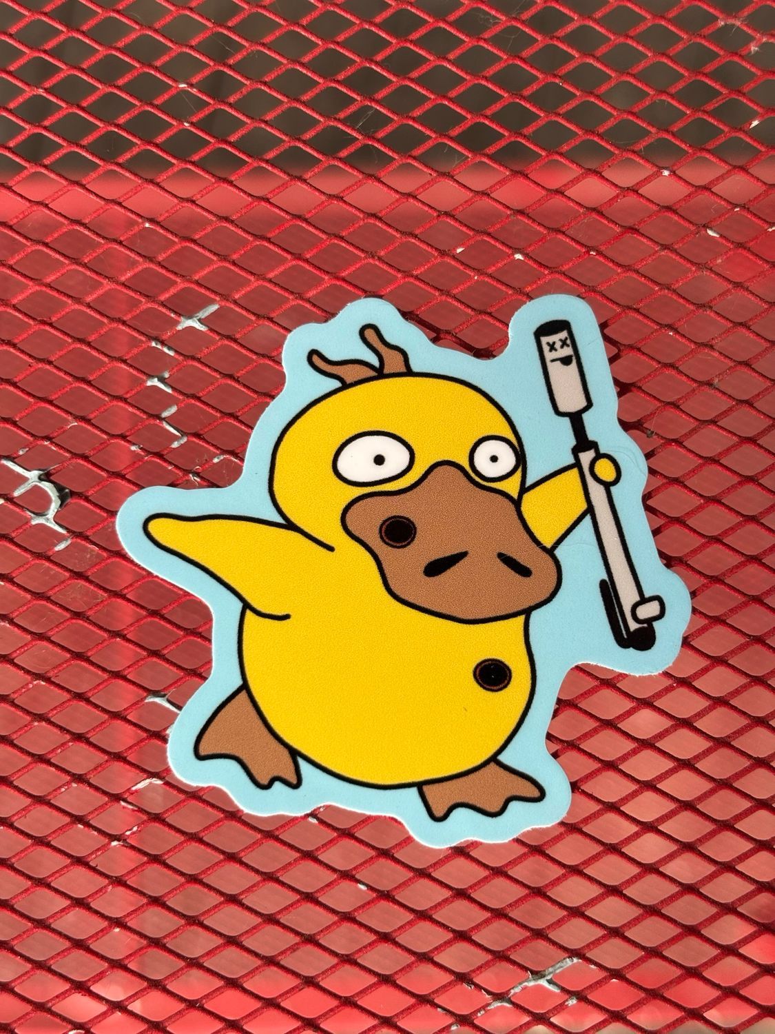 Psyduck Stickers, Color: Duckie w/ Pump
