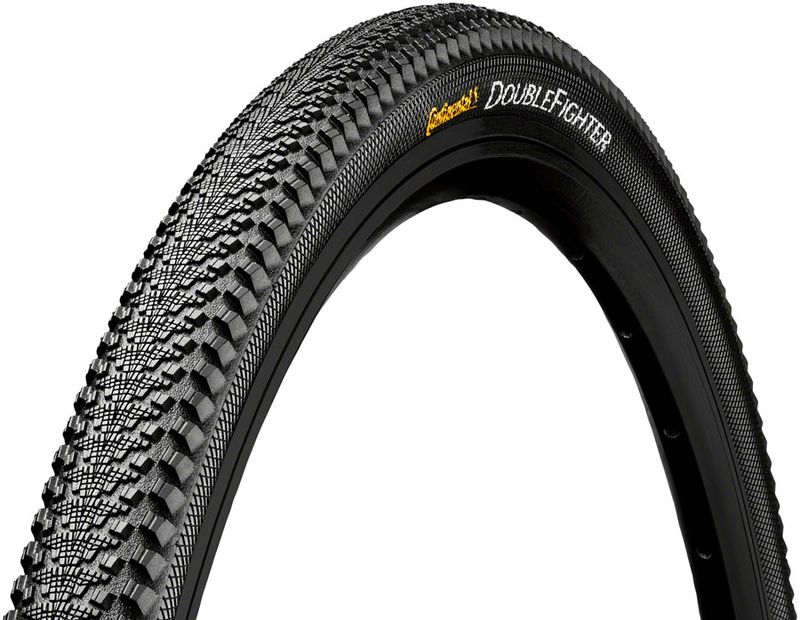Continental DoubleFighter III Tire - 26 x 1.90, Clincher, Wire, Black, Sport