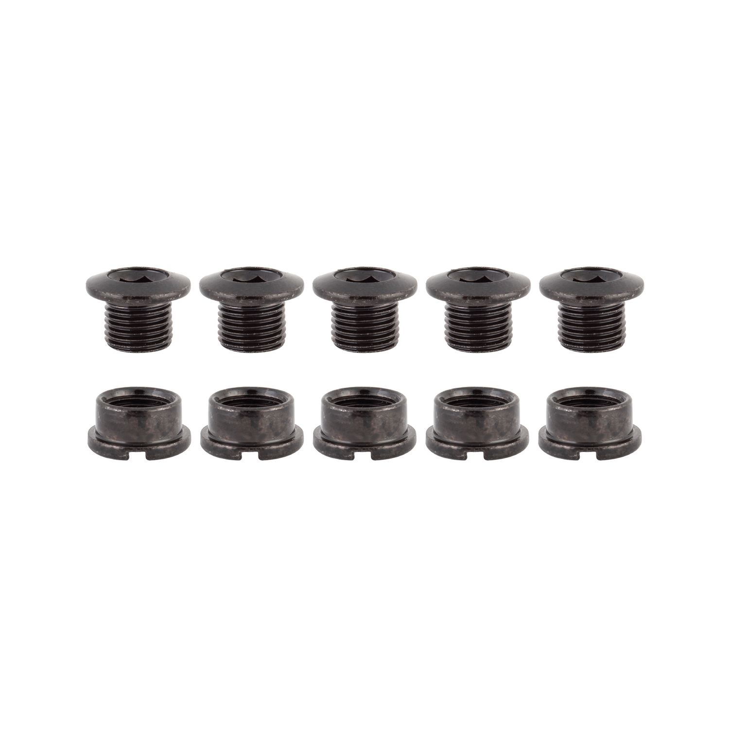 CHAINRING BOLT SET OR8 SINGLE STEEL BLACK