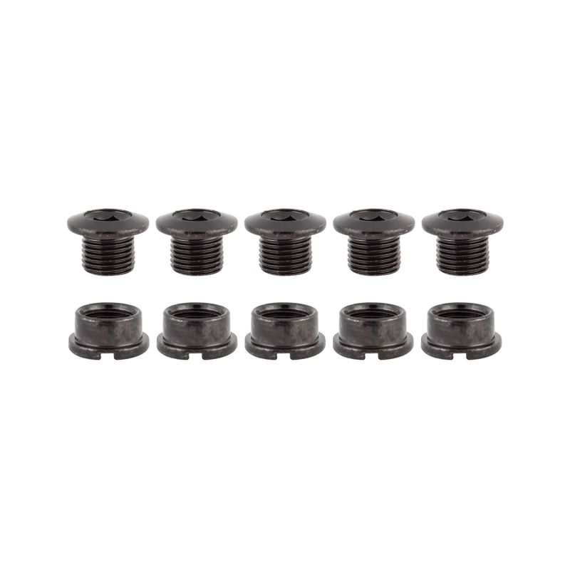 CHAINRING BOLT SET OR8 SINGLE STEEL BLACK