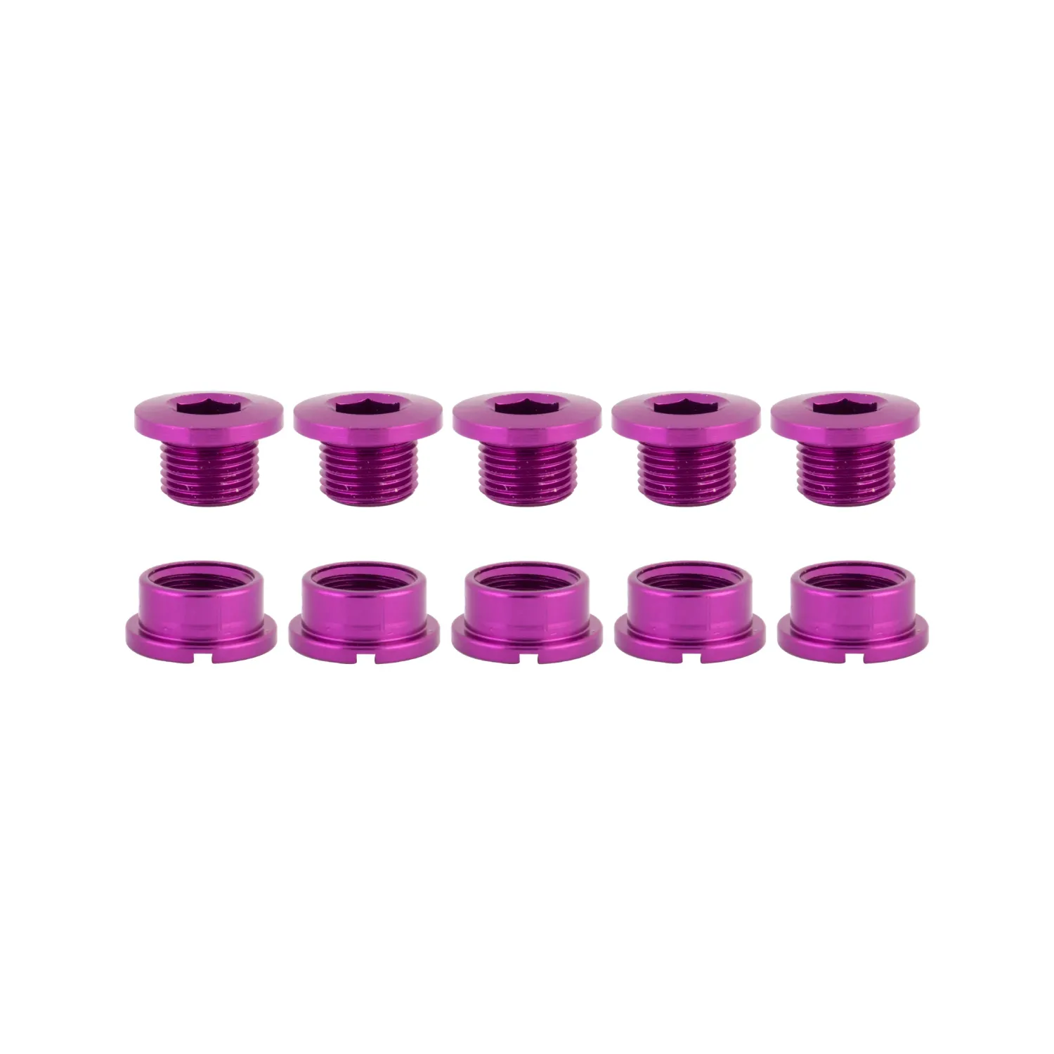 CHAINRING BOLT SET OR8 SINGLE ALLOY PURPLE