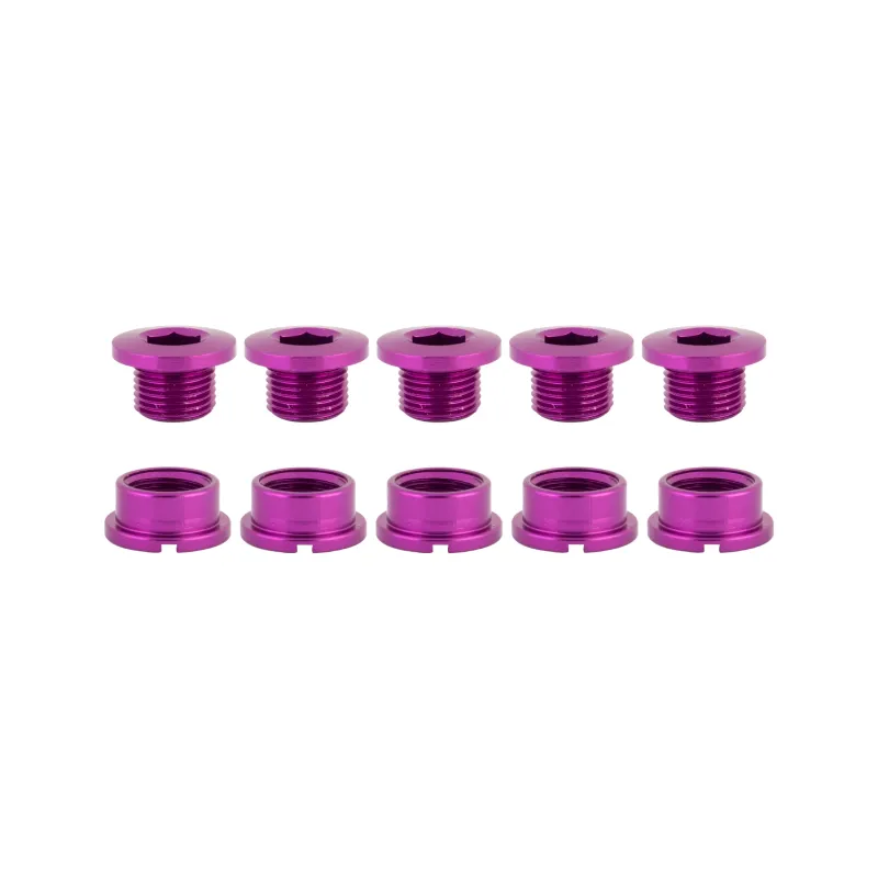 CHAINRING BOLT SET OR8 SINGLE ALLOY PURPLE