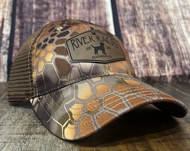 OG River Rags Trucker 111 KRYPTEK HIGHLANDER/BUCK Black Lab patch