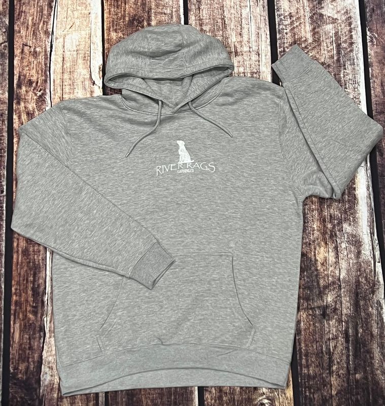 River Rags Good Boy logo hoodie heather gray