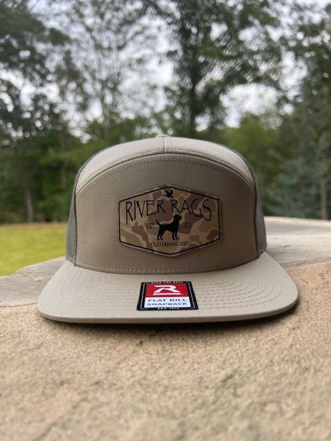 River Rags R168 7 panel Khaki / Loden black Lab patch