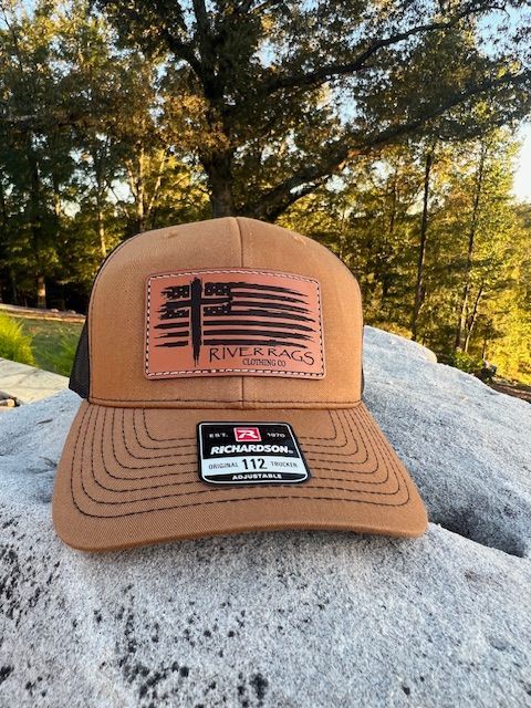 River Rags Trucker 112 caramel/black American Faith patch
