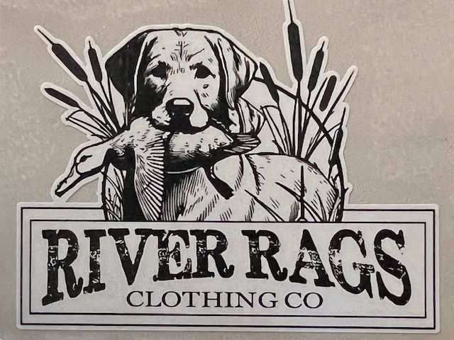 RIVER RAGS Duck Fetcher sticker.