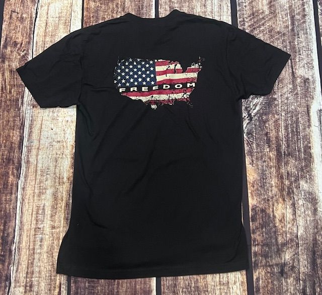 CK FREEDOM Flag Tee Heather Slate Blue