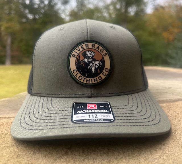 OG River Rags Trucker 112 Loden Black Retriever PVC patch