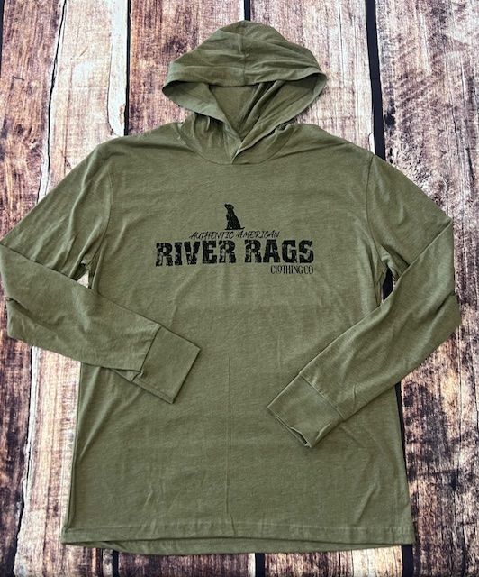 Authentic American Logo 4.3 oz  Hoody Military Green