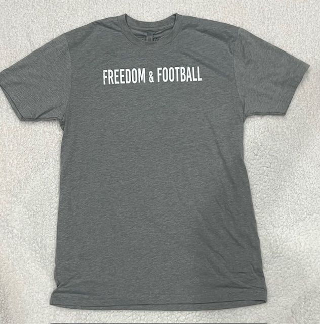 Freedom & Football tee heather gray