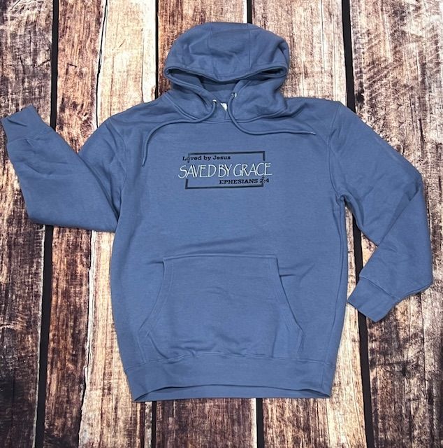 Saved by Grace Hoody Colony Blue