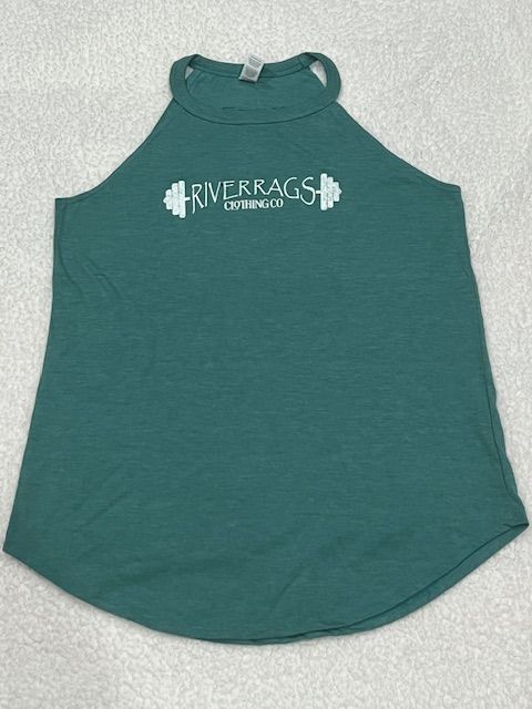 Womens Perfect Tri Rocker Tank Heathered Eucalyptus