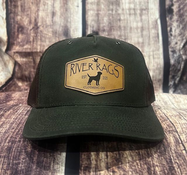 River Rags Trucker 112WH Black Lab patch Dark Olive/Coffee River Rags Trucker 112WH Black Lab patch Dark Olive/Coffee